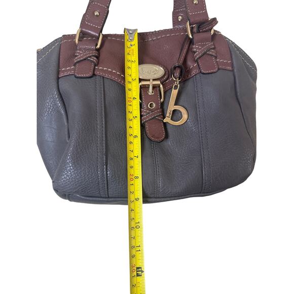 B.O.C. BORN CONCEPT WOMANS USED SHOULDER BAG FAUX LEATHER Plum / GRAY - Picture 3 of 7